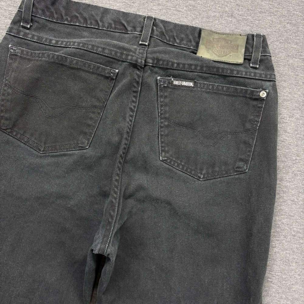 VTG Harley Davidson Jeans Mens 32x31 Black Traditional Fit Straight Leg USA Made